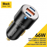 Essager 100W USB automobilinis įkroviklis Quick Charge QC 3.0 PD 3.0 USB Type C automobilinis greitas įkrovimas iPhone Huawei Samsung ne&scaron;iojamiesiems kompiuteriams plan&scaron;etiniams kompiuteriams