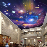 3D Star Universe galaktika sienų tapetai su pakabinamomis lubomis Svetainės miegamojo tapetai Namų dekoras