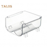 Daugiafunkcinis vyno butelių stovas, tvarkingas, sukraunamas, madinga vyno spintelė skaidrus laikiklis virtuvei Dual Layer