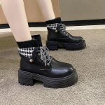 Batai Moteri&scaron;ki Platforminiai Motociklų Batai Moteri&scaron;ki Rudeniniai Žieminiai Batai Moteri&scaron;ki Goth Trumpi batai