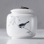 Didelės talpos keraminis indas, ne&scaron;iojamas, sandarus, kelioninis, arbatos indelis, saldainių kavos indas, prieskonių organizatorius, arbatos dėžučių laikymo talpykla G 12X11.5CM