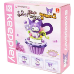Sanrio Block Kuromi Blueberry Sugar Cupcakes, 1 rinkinys Korėjos populiarūs žaislai pink