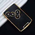 TPU automobilio raktų dėklo dangtelio dangtelis, skirtas Renault Duster Captur Clio Logan Megane Koleos Scenic Nema Fluence Zoe 4 mygtukų priedai juoda