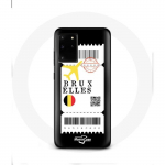 Coque pour Samsung Galaxy S11 Plus Billet d'avion Bruxelles Belgique