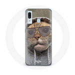 Coque pour samsung galaxy A40 Chat avec une capuche photo drole Animaux