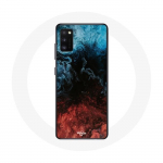 Coque pour Oppo A16 fond de texture abstraite rouge noir bleu