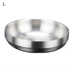 Mažas indas dvigubo sluoksnio izoliacija nerūdijantis plienas korėjieti&scaron;ko stiliaus nuo nuplikimo Kimchi dubenėlis lėk&scaron;tė virtuvės reikmenys M sidabras