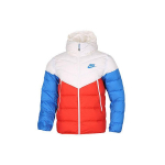 Nike Windrunner Pūkinis Striukė Su Gobtuvu Vyri&scaron;ka Vir&scaron;utinė Apranga Raudona Mėlyna Balta 928834-133 XL white