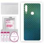apgo Protective Skin Sticker for the back compatible with Alcatel 1 SP, Wrap Film, Foil, Vinyl - Pattern Carbon Chameleon CAKA1