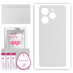 apgo Protective Skin Sticker for the back compatible with Tecno Spark 10 Pro, Wrap Film, Foil, Vinyl - Pattern Transparent Carbon