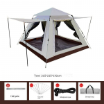 Lauko palapinė Automatinė &scaron;e&scaron;iakampė palapinė Lietui atspari kempingas Lauko palapinė Kempingas Ne&scaron;iojamas parkas palapinės stogelis 4-5 people
