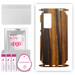 apgo Protective Skin Sticker for the back+sides compatible with Xiaomi 12X, Full Wrap Film, Foil, Vinyl - Pattern Tigerwood