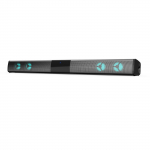 BS-28E Garso juosta RGB aplinkos ap&scaron;vietimas Audio BT garsiakalbis Namų kinas Echo Sieninis garsiakalbis Spalvingas RGB juoda