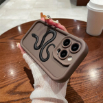 N71 Black Gold Snake Soft Angel Eyes telefono dėklai, skirti iPhone 15 14 12 11 Pro Max 13 mini 7 8 6S Plus XS Max XR SE smūgiams atsparus buferio dangtelis for iPhone XS Max