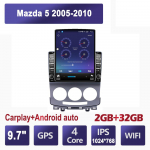 9,7 colio automobilio radijas, skirtas Mazda 5 2005&ndash;2010 m. Android 2 DIN Tesla vertikalus ekranas Carplay Automatinis radijas Multimedijos grotuvas 2+32GB