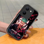 Mink&scaron;tas silikoninis kvadratinių kopėčių spausdinimo ra&scaron;tų telefono korpusas, pilnas dangtis, fotoaparatas, atsparus smūgiams, guminis dėklas, skirtas Vivo Vivo Y52 5G ruda