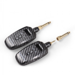Belaidė gitaros sistema Įkraunama 2.4G Ne&scaron;iojama UHF gitaros siųstuvo ir imtuvo rinkinys elektrinei gitarai juoda