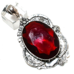 Mozambique Garnet Gemstone Handmade 925 Sterling Silver Pendant 2.76 r2q83