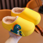 &bdquo;Vaikų žieminės medvilninės &scaron;lepetės: Neslystantys, &scaron;ilti, atsparūs vandeniui, mink&scaron;ti namų batai 34-35 size, insole 21.5cm/foot 20.5cm geltona