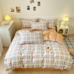Keturių dalių komplektas, grynos medvilnės lovatiesės užvalkalas, medvilninė lovatiesė, bendrabučio vienvietis trijų dalių komplektas 1.2m bed