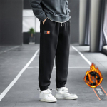 Vyri&scaron;kos žieminės vilnos pamu&scaron;alas plius dydžio bėgimo fitneso kelnės Sportinės kelnės laisvos raidėmis 6XL