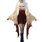 Moteri&scaron;ka madinga gotikinė panki&scaron;ka suknelė su &scaron;ik&scaron;nosparnio rankovėmis, 3D miela Helovino spaudiniais netaisyklinga vakarėlio suknelė L