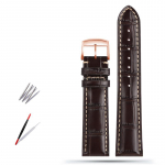 Klasikinis 19MM 20MM 21MM karvės odos laikrodžio dirželis Longines Masters Collection L3 L4 L2.628/L2.673 laikrodžiui su drugelio užsegimu 20mm