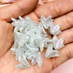 Namų vakarėlio reikmenys Spalvingas plaukų segtuko ornamentas akrilo gėlių formos karoliukai 20 vnt 16*11,5 mm aksesuarų medžiaga &bdquo;pasidaryk pats&ldquo; karoliukų vėrimo aksesuaras matinis matinis ežero mėlyna spalva