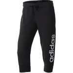 Adidas Logotipo raidžių ra&scaron;to rai&scaron;teliu elastinga juosmens kvėpuojanti sportinė kelnė moteri&scaron;kos kelnės juodos S97150 S black