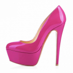 Mada Moteri&scaron;ki Auk&scaron;takulniai 14cm Ekstremalūs Platforminiai Auk&scaron;takulniai Seksualūs Lakinės Odos Raudoni Juodi Vestuvių Vakarėlio Batai Stiletto Didelis Dydis 44 42 violetinė