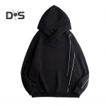 Winter Unisex Hoodie with Neck Protection High Collar And Hood Hip Hop Style Oversized Big Front Pocket Thickened Warmth Rentention Outerwear L