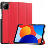 Skirta Xiaomi Redmi Pad SE 8.7 Case 2024 Naujam PU odiniam trigubai sulankstomo stovo plan&scaron;etinio kompiuterio dangteliui Funda For redmi pad se 8,7 colio i&scaron;manusiam dėklui Redmi Pad SE 8.7 raudona