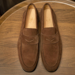 Prabangūs vyri&scaron;ki mokasinai Suede Odiniai Penny Loafer Įsispiriami Rudi Vyri&scaron;ki Laisvalaikio Batai Biuro Vestuviniai Vasaros Batai 38 ruda