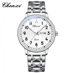 Naujas kvarcinis vyri&scaron;kas laikrodis nerūdijančio plieno vandeniui atsparus &scaron;viečiantis kalendorius verslo vyri&scaron;ki laikrodžiai Regalos Para Hombres balta