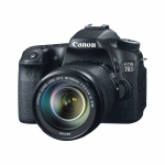 Canon EOS 70D DSLR fotoaparatas + EF-S 18-135mm f/3.5-5.6 IS STM priartinantis objektyvas juoda