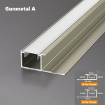 Sienos plok&scaron;tės kampinis LED aliuminio profilis 5/8mm įleidžiamas gipso kartono plytelių užbaigimo kra&scaron;to juostelė namų dekoras linijinis ap&scaron;vietimas 0.5M For 5mm board