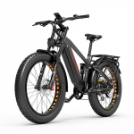 Dukawey Silvertip 8 1000W variklis + 52V20AH Samsung akumuliatorius, 26 * 4,0 colių padangos, spalvotas ekranas, kalnų visureigis elektrinis dviratis Silvertip8-Black juoda