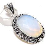 Natural Milky Opal Gemstone 925 Sterling Silver Jewelry Pendant 2.17 e0f82