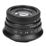 NEWYI 35 mm F1.6 Mark II optinio stiklo didelės diafragmos fiksuoto fokusavimo rankinio peizažų humanistinis fotoaparatas E-mount juoda