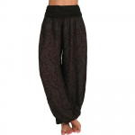 Moteri&scaron;kos spausdintos plačios haremo kelnės laisvalaikio kuprinės &bdquo;Hippy Yoga Boho&ldquo; didelio dydžio kelnės XL