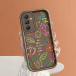 Mink&scaron;tas silikoninis kvadratinių kopėčių spausdinimo ra&scaron;tų telefono korpusas, pilnas dangtis, fotoaparatas, atsparus smūgiams, guminis dėklas, skirtas Samsung Samsung A04 Core tamsiai raudona spalva