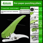 Ne&scaron;iojamos 6&ndash;9 mm apvalios skylės replės PVC kortelėms ir mokinių knygoms
