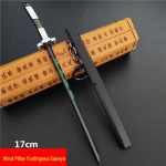 Demonų žudiko Kamado liepsnos ir vėjo stulpo kardo modelio raktų pakabuko žaislas, 17 cm 17cm