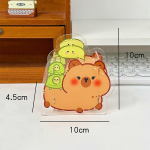 Kūrybinga Kawaii Kapibaros ra&scaron;iklių laikymo dėžutė Skaidrus ra&scaron;iklių konteineris Daugiafunkcinė stalvir&scaron;io akrilinė ra&scaron;tinės reikmenų laikymo dėžutė