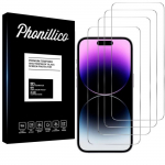 Film Verre Tremp&eacute; pour iPhone 15 PLUS [Pack 4] Vitre Protection Ecran Phonillico&reg;