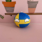 10cm Polandball pliu&scaron;inis žaislas JK Ukraina Vokietija Countryball i&scaron;kam&scaron;a lėlė dekoracija 10cm