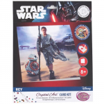 Kit Diamond Painting - Crystal Art - Carte Star Wars Rey - 18 x 18 cm - Pour Enfants - Mixte