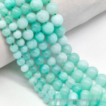 Zhiyue Amazonito Chalcedono &Scaron;viesiai Žali Apvalūs Karoliukai Papuo&scaron;alų Gamybai 4mm (approx. 90 beads)