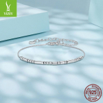 Morzės kodas Myliu tave Apyrankė Valentino dienos dovana S925 Sterlingų sidabro Personalizuota apyrankė Merginai