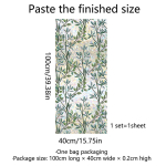 Xc3021 Retro Žalia Augalų Vynmedis Saulė Spalvingas Stiklo Lipdukas Apsauga nuo Saulės Langų Lipdukas Namų Dekoravimo Lipdukas